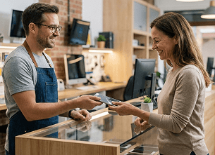 Rewards are automatically added after the service.